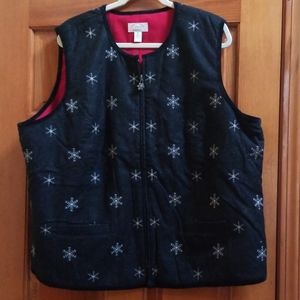Talbots Snowflake Vest